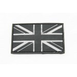 Шеврон PVC/ПВХ с велкро "Флаг Великобритании" размер 80x50мм Black/Grey
